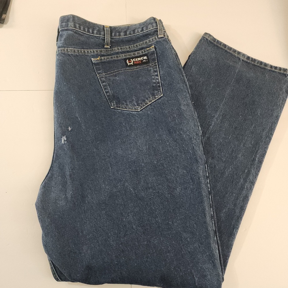 Cinch‎ WRX Mens Jeans FR Flame Resistant Dark Wash Straight Leg Size 48x34